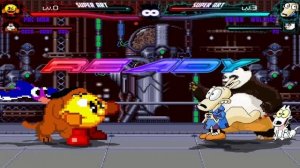 Mugen : Pac-Man & Duck Hunt Dog Vs Rocko Wallaby & Po (Request)