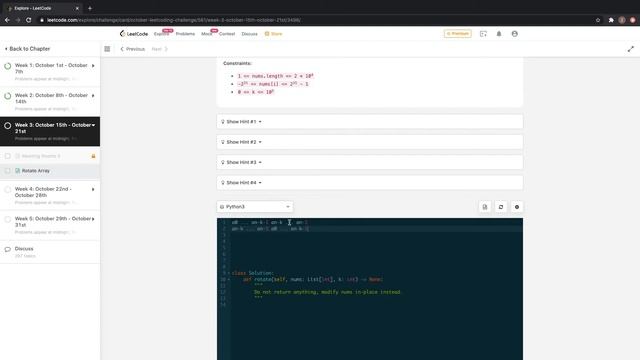 LeetCode 每日一题 Daily Challenge 189 Rotate Array смотреть онлайн