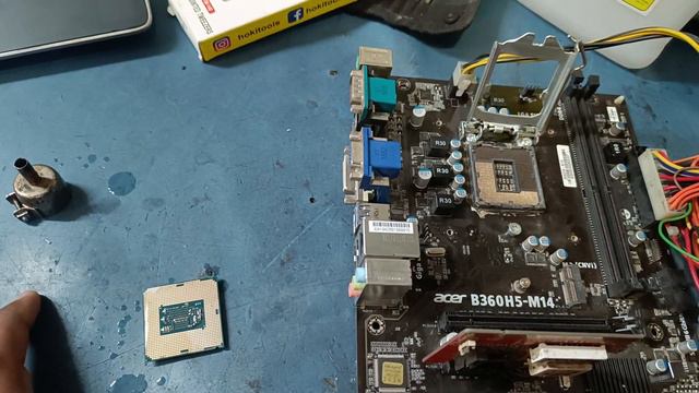 Acer pc motherboard B360H5-m14 no signal black faulty motherboard repair by the help of debug card