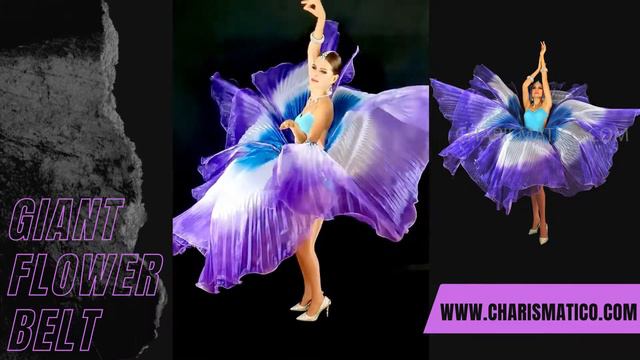 CHARISMATICO Purple Blue Cabaret Drag Queen Large Giant Flower Belt смотреть онлайн