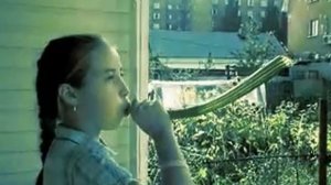 Дудочка из листа тыквы или кабачка