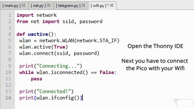 Create a Telegram Chatbot on a Raspberry Pi Pico W with Micropython!