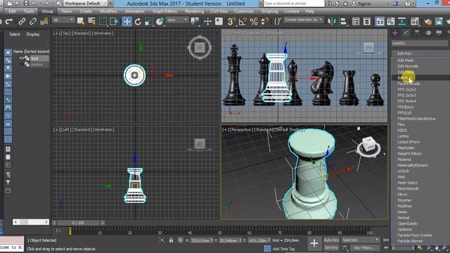 3D Max. Шахматы. Рисуем ТУРУ. Урок 2 смотреть онлайн