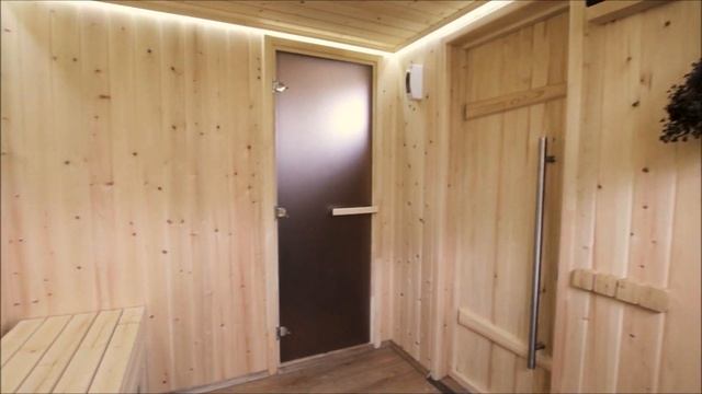 Интерьер бани 6*2,35. Классическая планировка