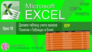 Excel урок 18. Таблица учета заказов. Функция ВПР и выпадающие списки