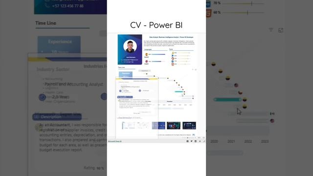 Resume with Power BI #resume #cv #powerbi