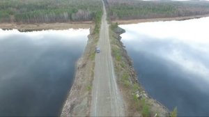 Осенний полёт над Андрюшинским водохранилищем. Карпинск.