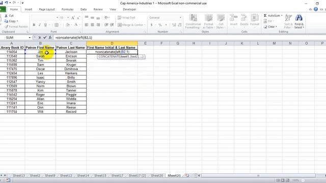 First Name Initial and Last Name in Same Cell смотреть онлайн