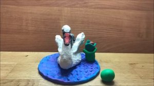 Как слепить птицу | Лебедь | Легко | Пластилин | Для детей 5+ #лепка #цветнойпластилин #легко