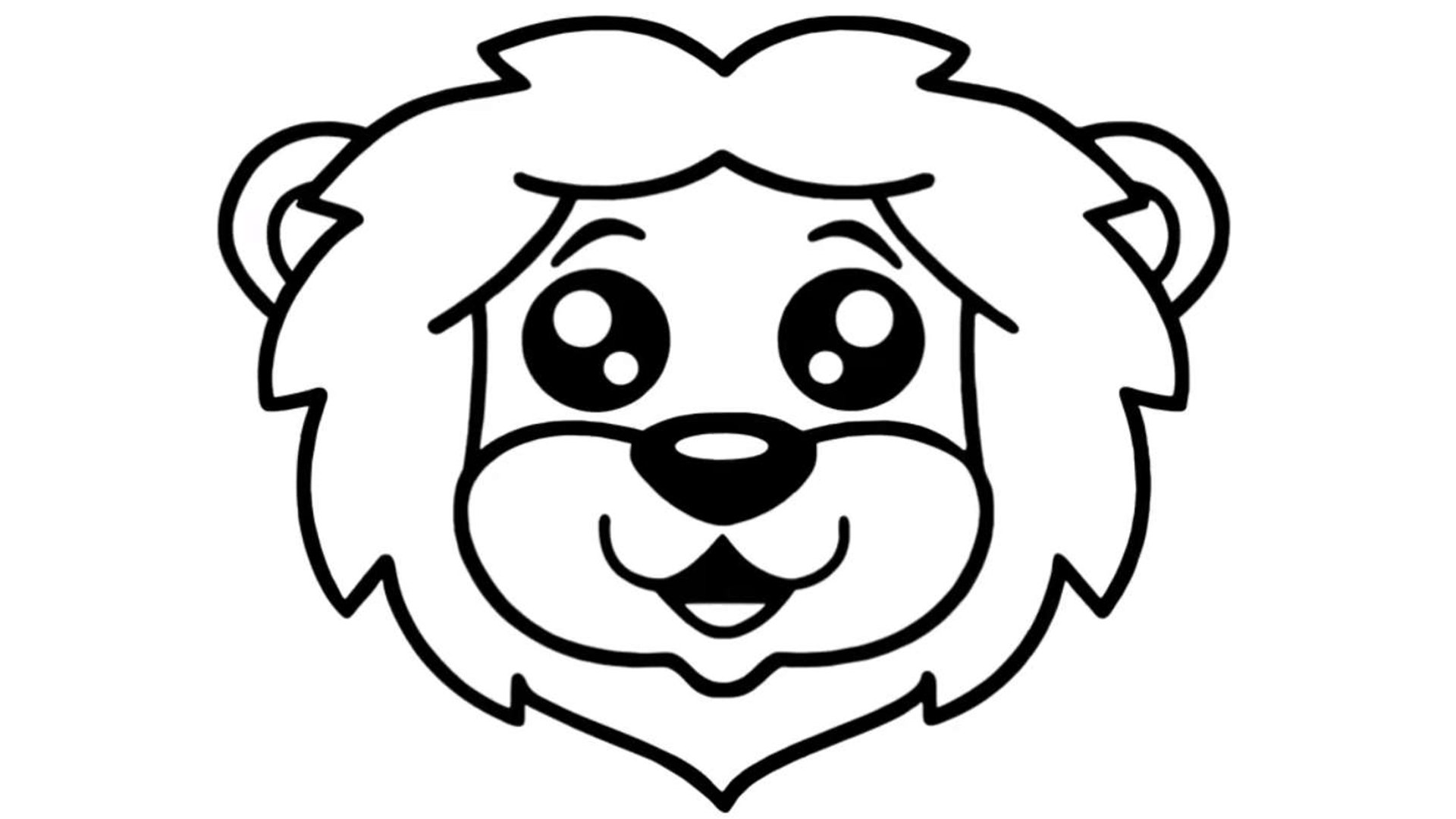 Голова льва рисунок для детей поэтапно