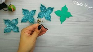 БЫСТРО..ПРОСТО..СДЕЛАТЬ ЦВЕТЫ ИЗ ГЛИТТЕРНОГО ФОАМИРАНА ЗА 5 МИНУТ/PAPER FLOWERS