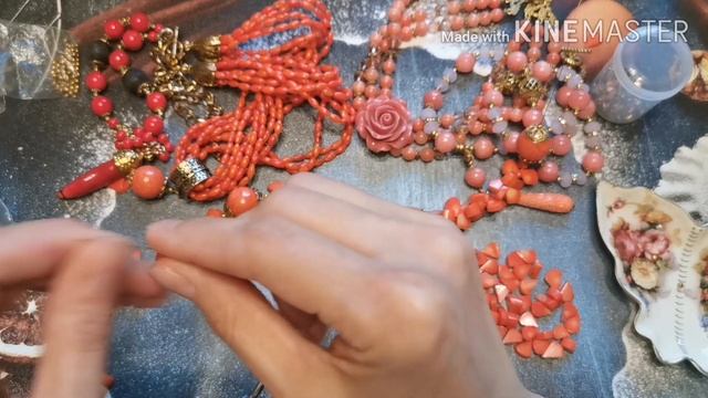 Мастер - класс //Колье из кораллов// Стильное украшение своими руками//Делюсь  большими секретами