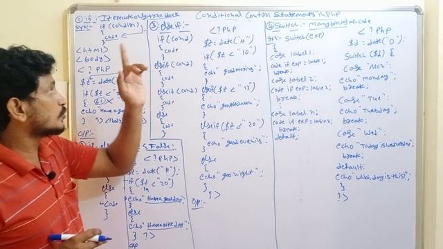 Conditional Control Statements in PHP || PHP in Telugu || By Mr Sivarao