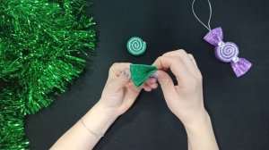 ПРОСТО И БЫСТРО ? Конфетки на ёлку ?НОВОГОДНИЕ ИГРУШКИ из фоамирана ? DIY Christmas tree sweets