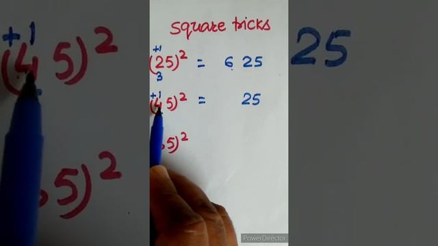 Square tricks !मात्र 1 Second में Square निकाले !Vedic Maths ! Short tricks ! #Shorts। #Shortsvideo
