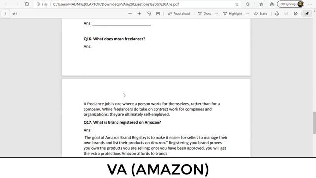 How to pass Virtual Assistant Exam Test FOR Amazon IQ VA AMAZON Virtual Assistant Exam EARN Money