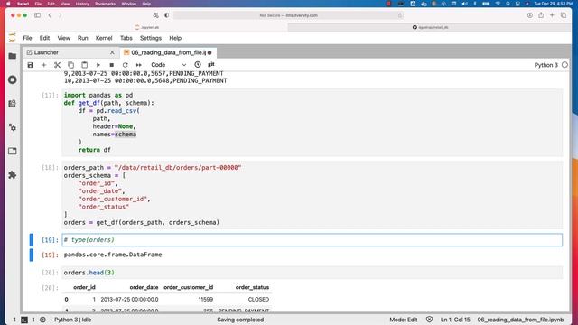 Mastering Python - Database Programming - Batch Operations - 06 Reading data from file