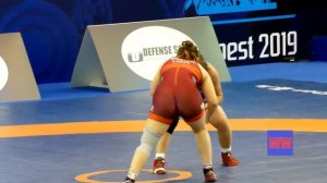 Women's Wrestling 76kg - Exciting Heavyweight Fight