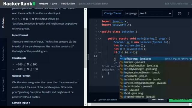 Java Static Initializer Block HackerRank Solution