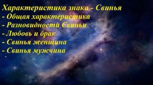 Характеристика знака - Свинья