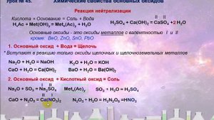 45. Химические свойства оксидов. (часть 1)