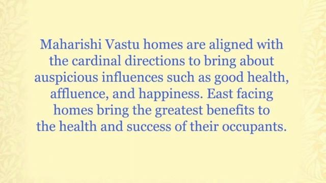 МАХАРИШИ ВАСТУ. ВЛИЯНИЕ ОРИЕНТАЦИИ. смотреть онлайн