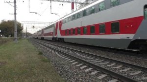 Электровоз ЭП2К-373 (ТЧЭ-6) со скорым поездом "Двухэтажный состав" №065Э Тольятти - Москва.