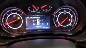 how to check and reset tyre pressure warning light on Vauxhall Insignia 2017 part 2