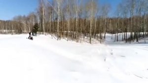 Our snowmobile in testing.