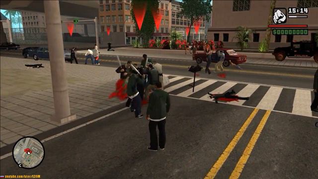 GTA San Andreas - Перекрыли дорогу, приехала полиция смотреть онлайн