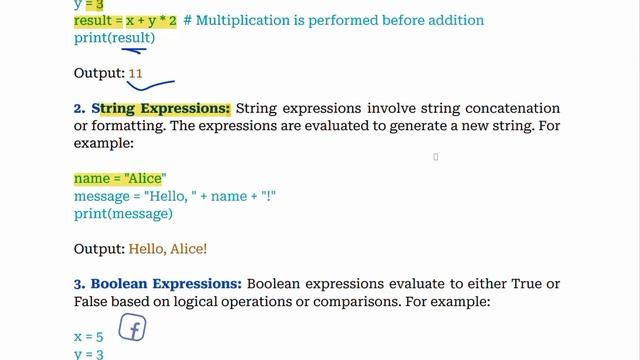 Expression Evaluation in python |  Different types of expressions and their evaluation |  AKTU
