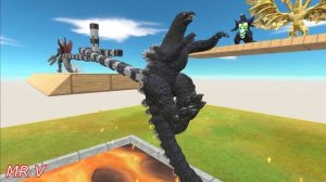 Kaiju Monsters Tug of War Over Lava Pool - Animal Revolt Battle Simulator