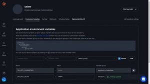 Environment variables and groups with codemagic.yaml