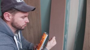 Как клеить ламинат на стены.