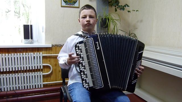 Яловий Петро (баян). Українська народна пісня "Ой на горі два дубки", обробка М.Корецького смотреть онлайн