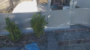 Монтаж мягких окон, цвет окантовки серый графит