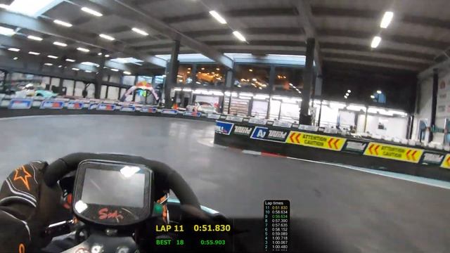 E-karts - Onboard @ WIK Wavre Indoor Karting (BE) - 2019/08/17 Heat#43&44 - Electric karts! смотреть онлайн