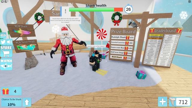 БЕСПЛАТНЫЕ САНИ-ЛОДКА и другие ПОДАРКИ в игре SharkBite Roblox смотреть онлайн