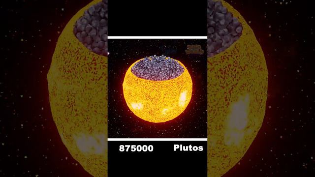 How many Plutos can you fit inside the Sun? | Solarsystem #3d #Pluto #scale #Sun смотреть онлайн