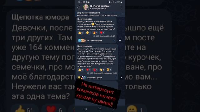 видео обзор "Щепотка юмора ' вся правда в комментариях ТГ Щепотки)