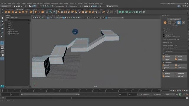 Extrude Maya. Инструменты полигонального моделирования. Видеокурсы Maya от Gamepanda. Урок 11.