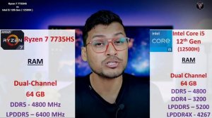 AMD Ryzen 7 7735HS vs Intel i5 12th Gen | Which is Better ? | Intel i5 - 12500H | Ryzen 7 7735HS