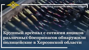 Крупный арсенал с различными боеприпасами обнаружили полицейские в Херсонской области
