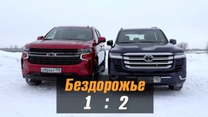 Toyota Land Cruiser 300 против Chevrolet Tahoe. Где больше джипа-монстра в снегопад? ТЕСТ ОБЗОР 202