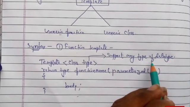 Template in c++ | function template in c++ | class template in c++