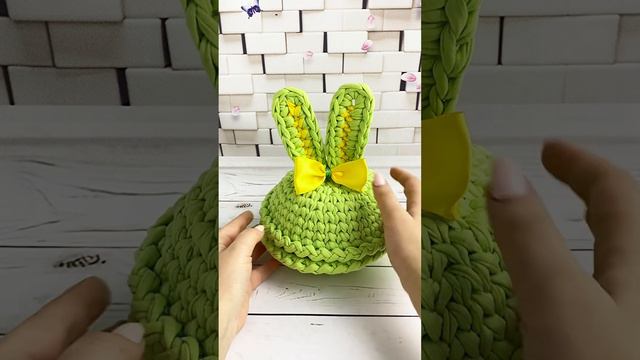 Пасхальная корзина ЗАЙЧИК крючком/ Пасхальный декор / Easter bunny /Crochet basket