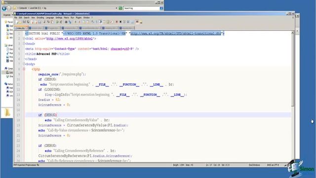 Chapter 2 - Debugging and Logging PHP   Demo 1