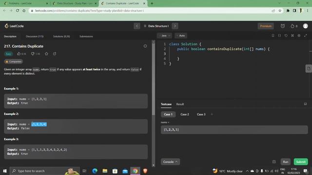 Leetcode Problem 217 Contains Duplicate solution in java смотреть онлайн