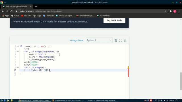 How To Start Programming | HackerRank | Python Problem 10 Nested Lists