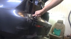 Лечим конкретную вмятину на бампере.